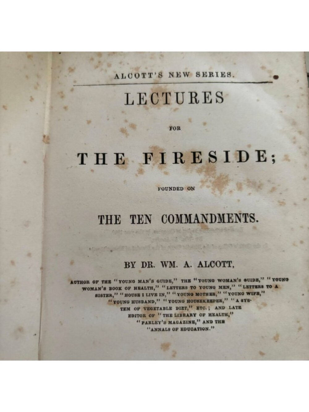 1850 Alcott Fireside Lectures Antique Book Ten Commandments Pre Civil War Boston - Picture 3 of 10